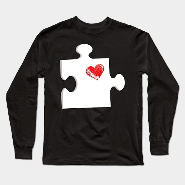 Love Puzzle Design for Jigsaw Puzzle Fans Long Sleeve T-Shirt by c1337s